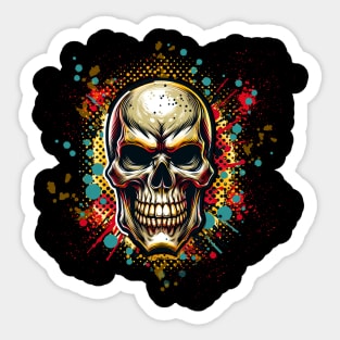 Skull Graffiti Style Comic Book Vector Illustration Sticker